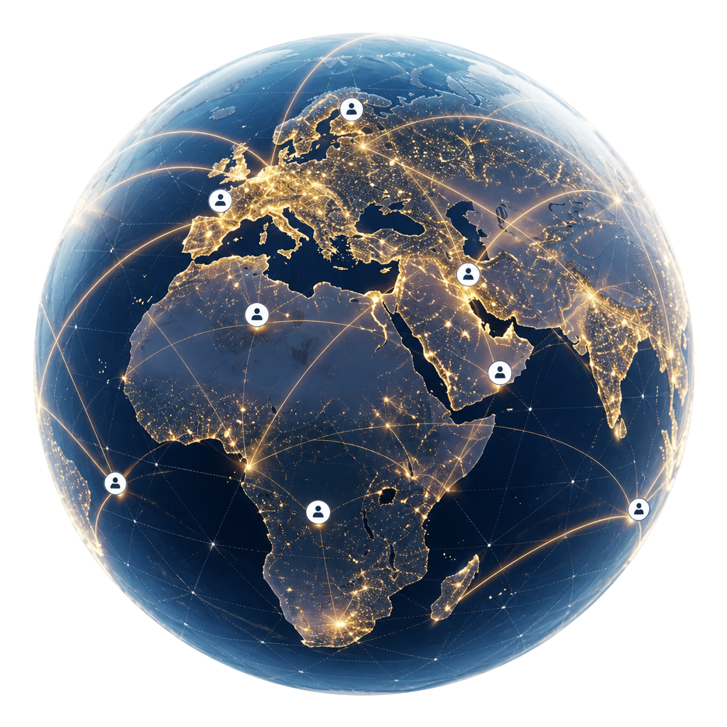 Global talent network connecting professionals across regions